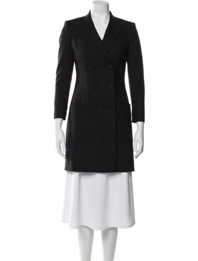 Pre-owned Judith & Charles Virgin Wool Coat In Black