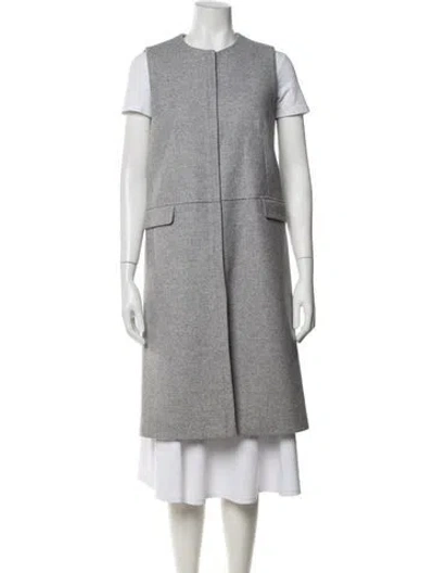 Pre-owned Judith & Charles Virgin Wool Vest In Grey