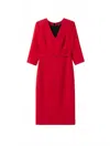 Judith & Charles Women's Ora Dress In Deep Red