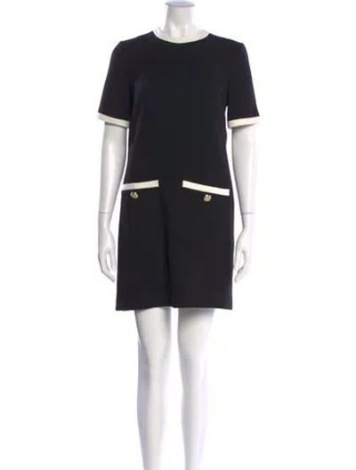 Pre-owned Judith & Charles Wool Mini Dress In Black