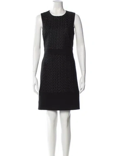 Pre-owned Judith & Charles Wool Mini Dress In Black