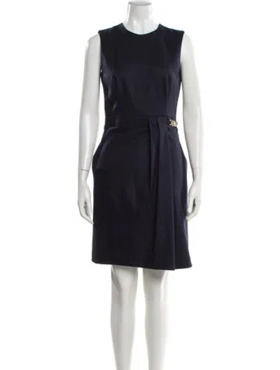 Pre-owned Judith & Charles Wool Mini Dress In Blue