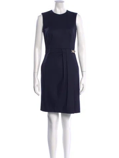 Pre-owned Judith & Charles Wool Mini Dress W/ Tags In Blue