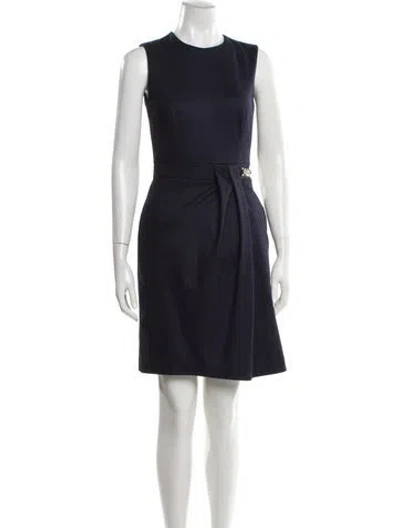 Pre-owned Judith & Charles Wool Mini Dress W/ Tags In Blue