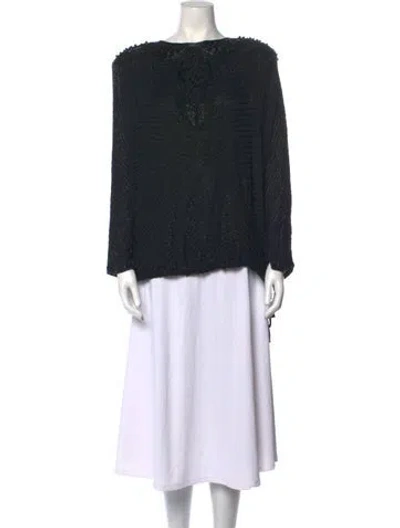 Pre-owned Judith Ann Creations Inc Vintage 1980's Blouse In Black