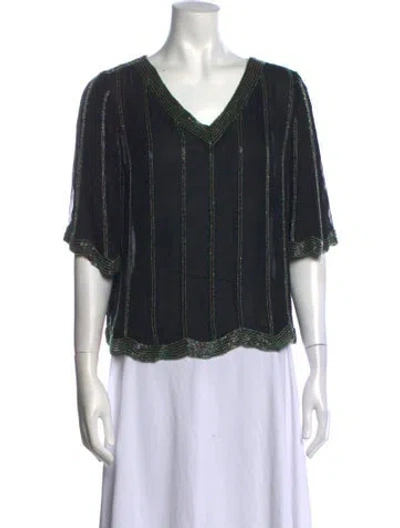 Pre-owned Judith Ann Creations Inc Vintage 1980's Blouse In Black