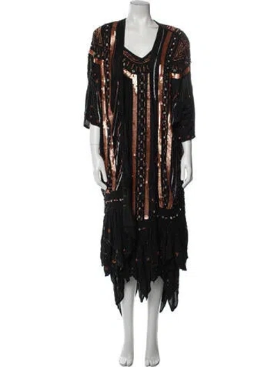 Pre-owned Judith Ann Creations Inc Vintage 1980's Dress Set In Black