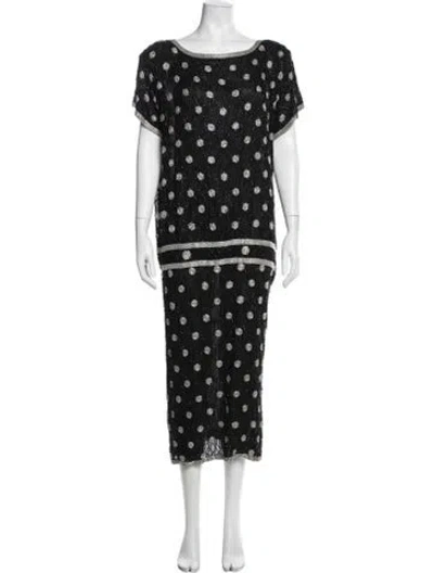 Pre-owned Judith Ann Creations Inc Vintage Knee-length Dress In Black