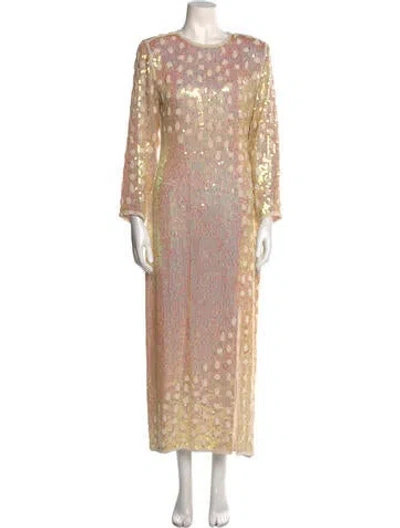 Pre-owned Judith Ann Creations Inc Vintage Long Dress In Neutral