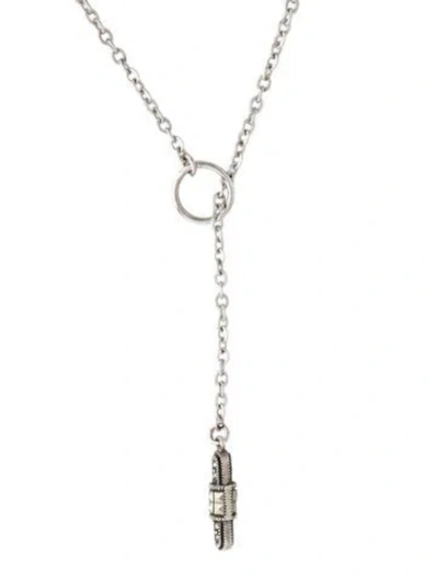Pre-owned Judith Jack Crystal Lariat Necklace, 20", 20" In Multicolor