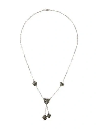 Pre-owned Judith Jack Crystal Lavalier Necklace, 16.75", 16.75" In Multicolor