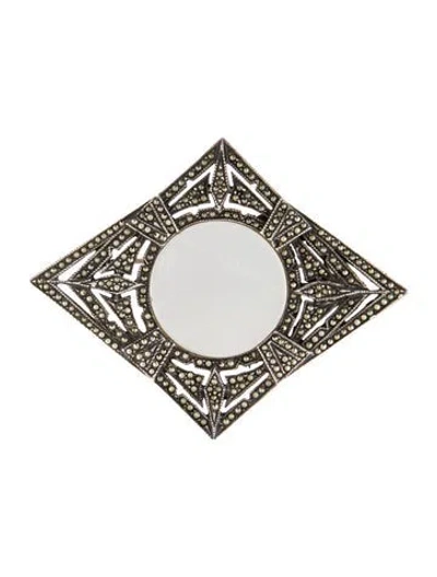 Pre-owned Judith Jack Mother-of-pearl Brooch Pin In Multi