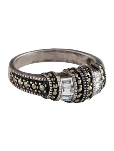 Pre-owned Judith Jack Vintage Crystal Cocktail Ring In Multi