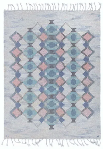 Pre-owned Judith Johansson Doris Leslie Blau Vintage Swedish Flat Woven By  In Gray