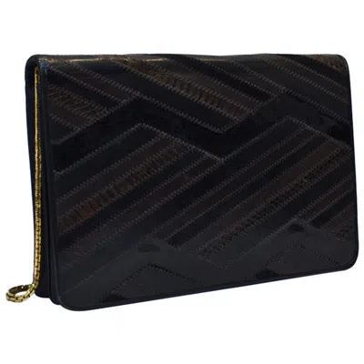Pre-owned Judith Leiber 1980s  Luxe Patchwork Clutch In Black