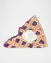 Judith Leiber A La Mode Pie Slice Crystal Clutch Bag In Cprmt