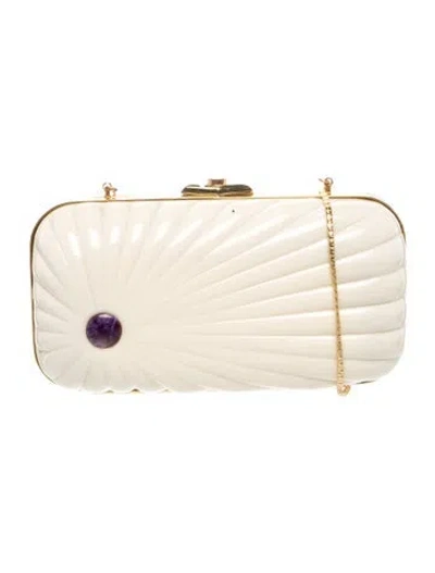 Pre-owned Judith Leiber Acrylic Suitcase In Neutral