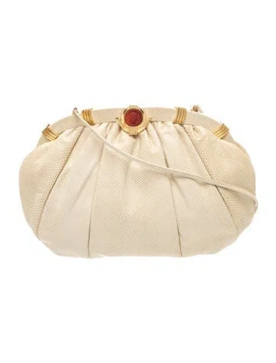 Pre-owned Judith Leiber Alligator Evening Bag In Neutrals