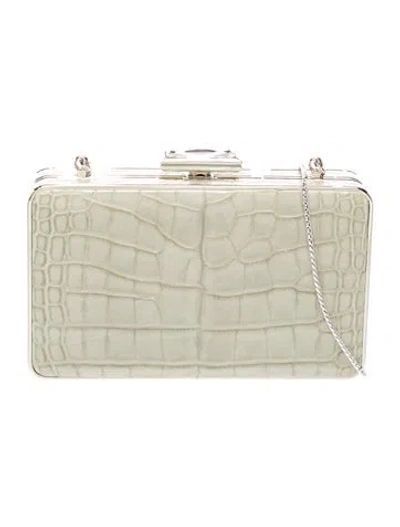 Pre-owned Judith Leiber Alligator Minaudière W/ Tags In Green