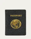 Judith Leiber Allover Crystal Passport Holder In Black