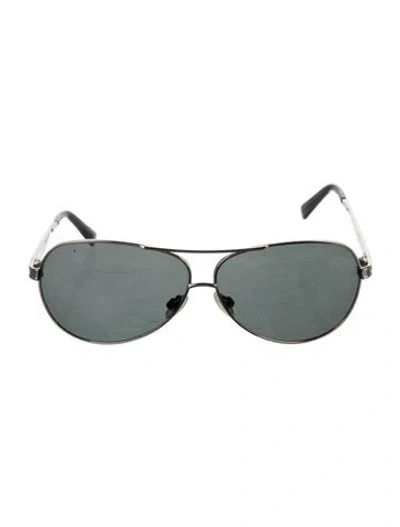Pre-owned Judith Leiber Aviator Tinted Sunglasses In Grey