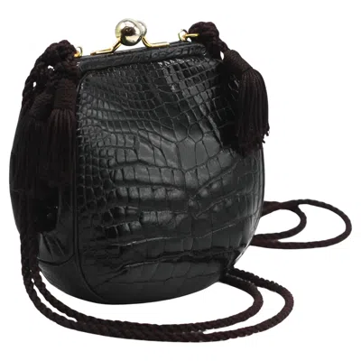 Pre-owned Judith Leiber Black Alligator Purse