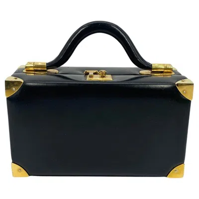 Pre-owned Judith Leiber Black Leather Box Handbag