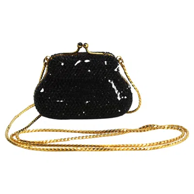 Pre-owned Judith Leiber Black Minaudiere Change Purse