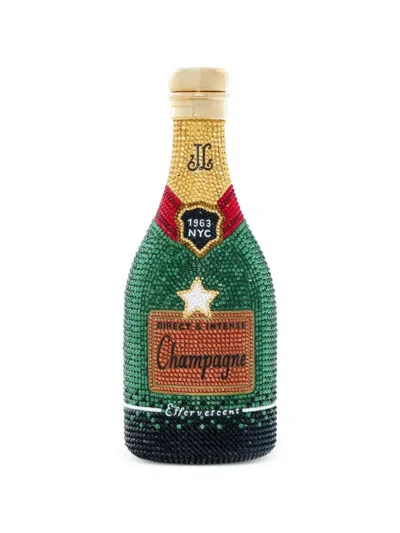 Judith Leiber Bottle Cheers Crystal-embellished Clutch Bag In Green