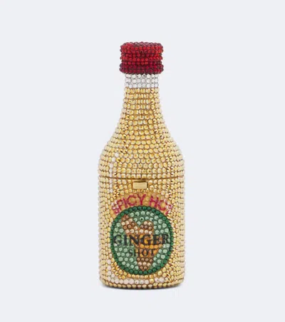 Judith Leiber Bottle Ginger Shot Mini Embellished Clutch In Multicoloured