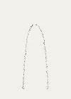 Judith Leiber Brass Elbow Chain Shoulder Strap In Silver