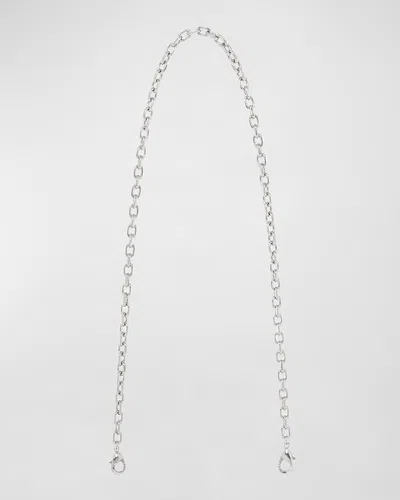 Judith Leiber Brass Elbow Chain Shoulder Strap In Silver