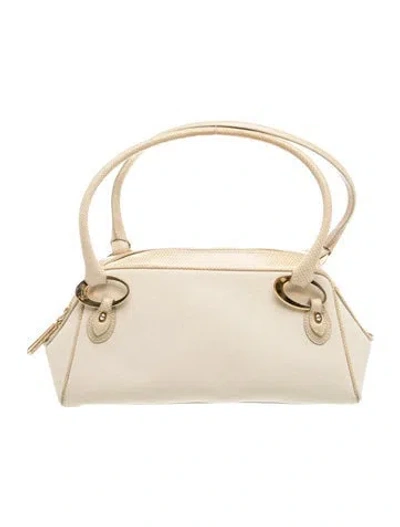 Pre-owned Judith Leiber Canvas Shoulder Bag In Neutral
