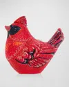 Judith Leiber Cardinal Bird Minaudiere In Silver