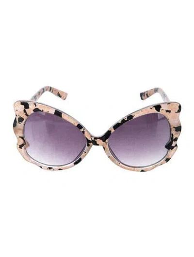Pre-owned Judith Leiber Cat-eye Gradient Sunglasses In Neutrals