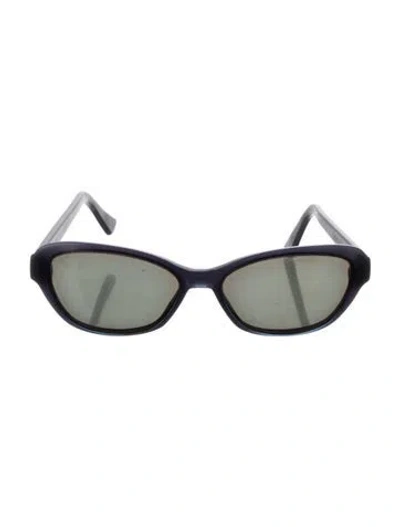 Pre-owned Judith Leiber Cat-eye Tinted Sunglasses In Blue