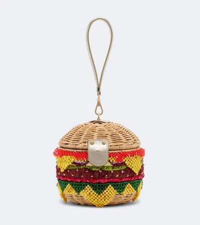 Judith Leiber Cheeseburger Embellished Clutch In Multicoloured