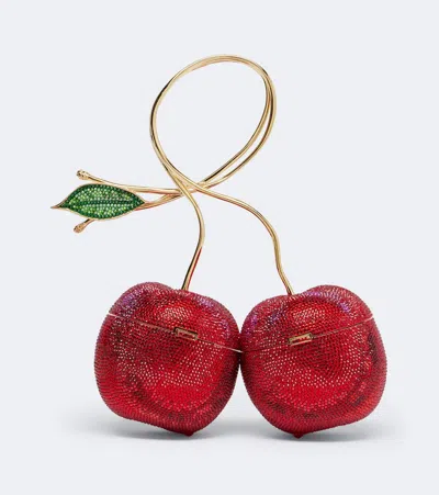 Judith Leiber Cherries Small Embellished Clutch In Red