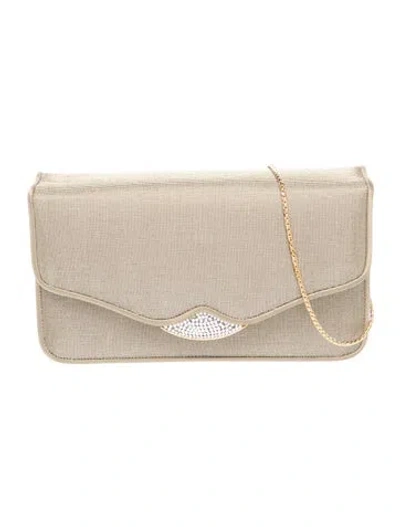 Pre-owned Judith Leiber Clutch In Neutrals