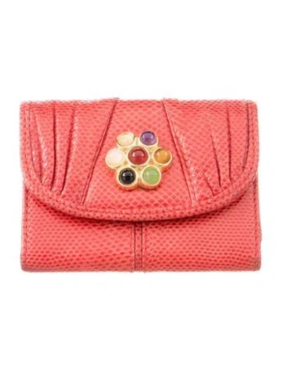 Pre-owned Judith Leiber Coin Pouch In Red
