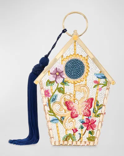 Judith Leiber Cottage Romance Minaudiere In Champagne Rhine Mult
