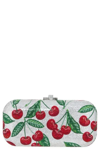 Judith Leiber Couture Bing Cherries Long Slide Crystal Clutch In Multi