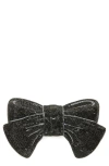 Judith Leiber Crystal Bow Clutch Bag In Silver Jet Multi