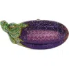 Judith Leiber Crystal Embellished Eggplant Clutch In Silver Iris Multi