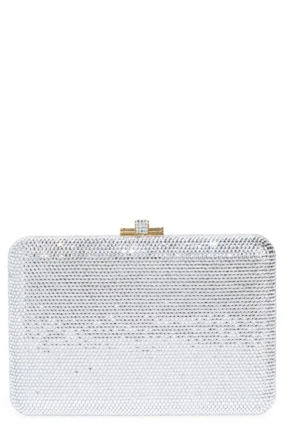 Judith Leiber Couture Crystal Embellished Slim Frame Clutch In Red