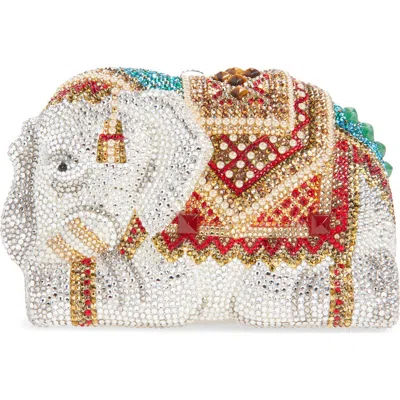 Judith Leiber Couture Elephant Crystal Embellished Clutch In Multi