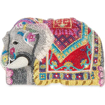 Judith Leiber Couture Elephant Crystal Embellished Clutch In Multi