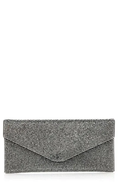 Judith Leiber Couture Envelope Clutch In Ebonized Hematite