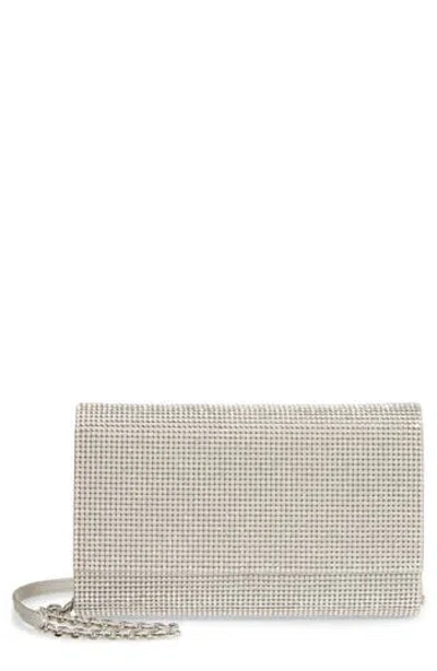 Judith Leiber Couture Fizzoni Beaded Clutch In Silver