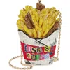 Judith Leiber Couture French Fries & Chips Crystal Embellished Clutch